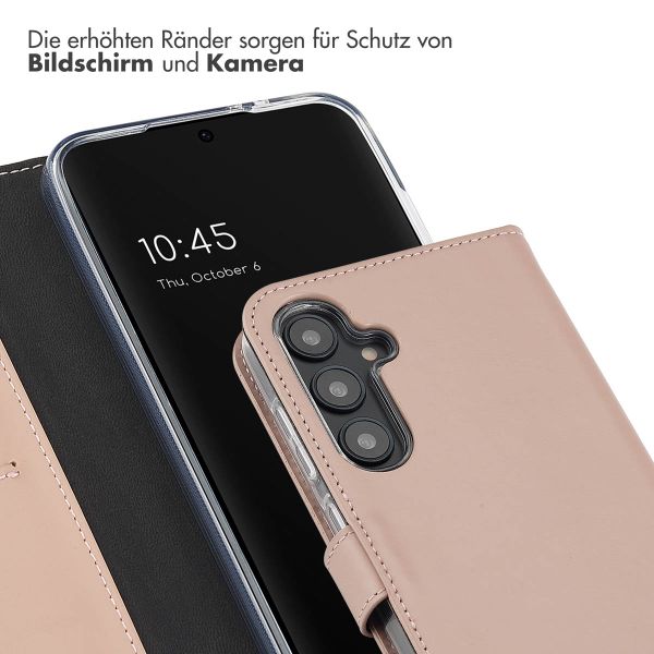 Selencia Echtleder Klapphülle Samsung Galaxy S24 FE - Dusty Pink