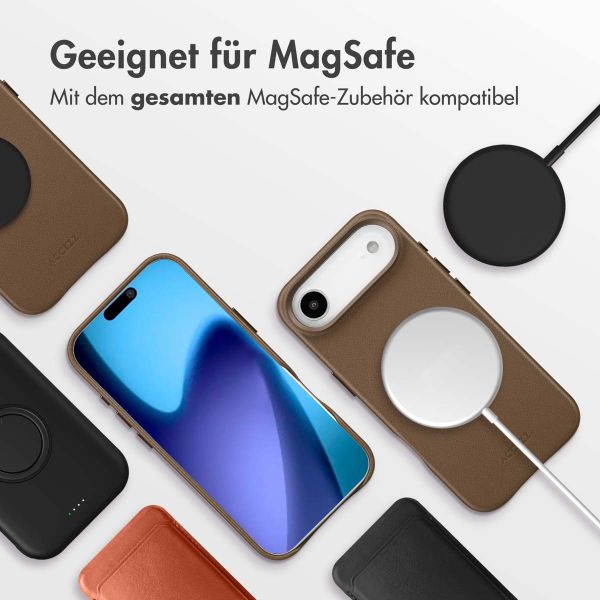 Accezz MagSafe Leather Backcover Apple iPhone Air - Kaffeebraun