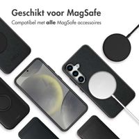 Accezz Echtleder Hülle + MagSafe Wallet Samsung Galaxy S25 - Onyx Black