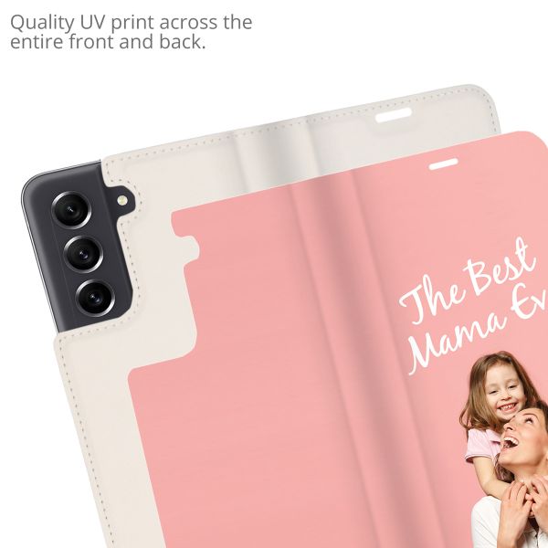 Gestalte deine eigene Compact Gel Klapphülle Samsung Galaxy S22 Plus - Weiß