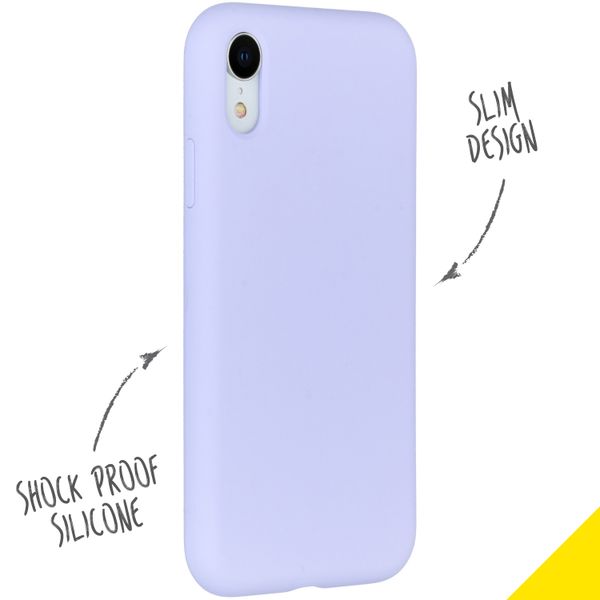 Accezz Liquid Silikoncase Apple iPhone Xr - Violett