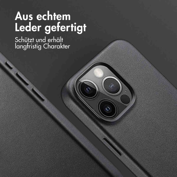 Accezz MagSafe Leather Backcover Apple iPhone 15 Pro Max - Onyx Black