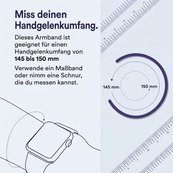 Apple Silikon Solo Loop für  Apple Watch | 38/40/41/42 mm - Größe 3 - Purple Fog