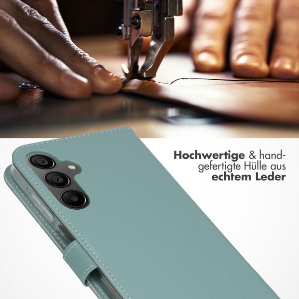 Selencia Echtleder Klapphülle Samsung Galaxy A15 (5G/4G) - Air Blue