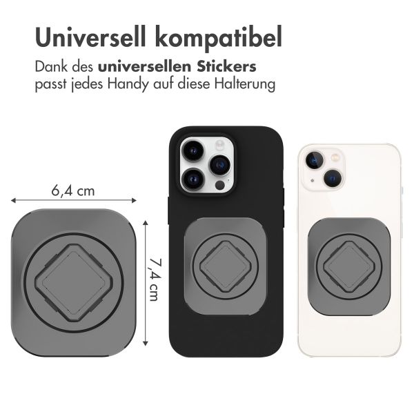 Accezz EasyLock Handyhalterung Auto - Inklusive Hülle für das Apple iPhone 15 Pro - Lüftungsgitter -  360 Grad drehbar - Schwarz