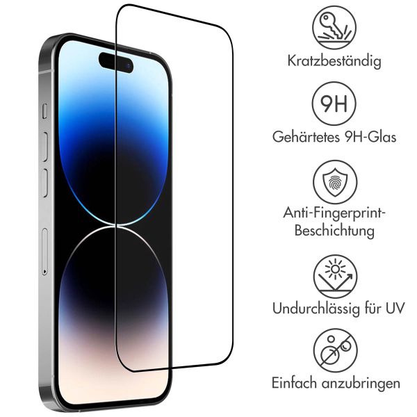 Accezz Full Cover Screen Protector aus gehärtetem Glas Apple iPhone 15 Pro