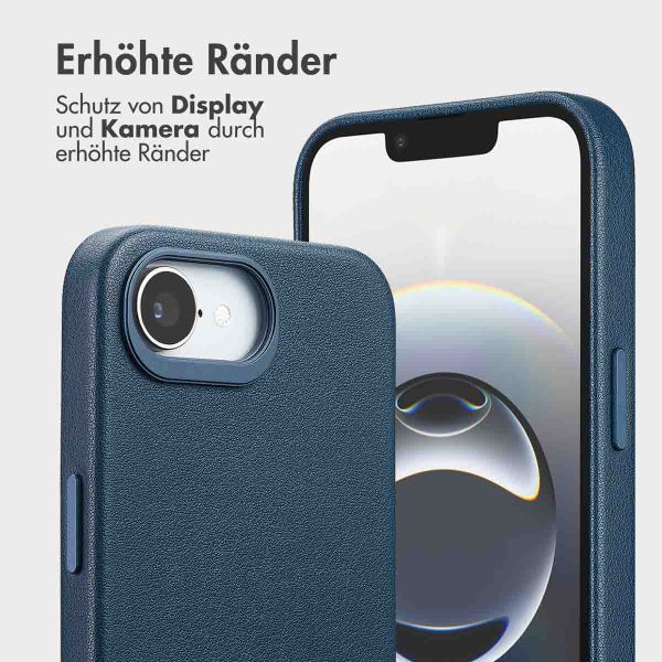 Accezz 2-in-1 Klapphülle aus Leder mit MagSafe Apple iPhone 17e / 16e - Nightfall Blue