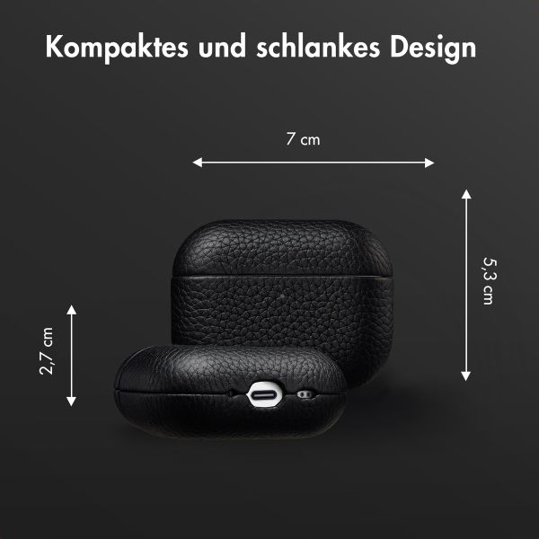 Accezz Echtleder Case  Apple Airpods Pro 3 - Schwarz