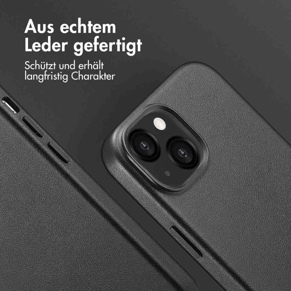 Accezz MagSafe Leather Backcover Apple iPhone 13 - Onyx Black