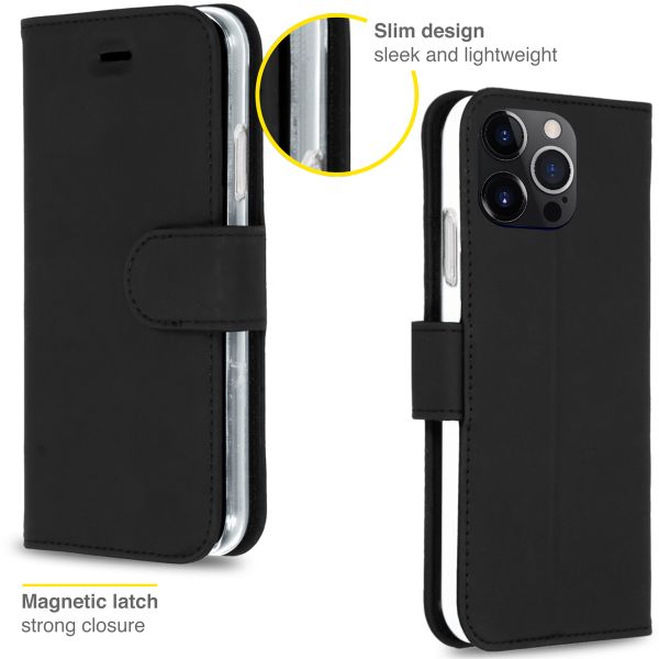 Accezz Wallet TPU Klapphülle Apple iPhone 13 Pro - Schwarz
