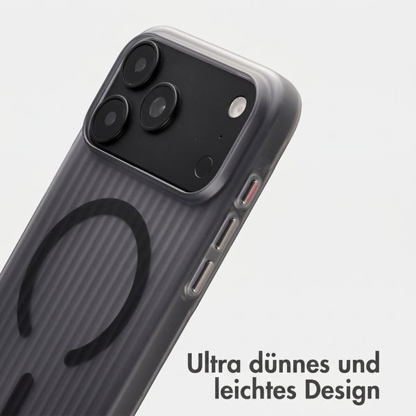 Accezz Lite Backcover mit MagSafe | Fluted | Apple iPhone 18 Pro / 17 Pro - Matte Black