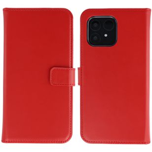 Selencia Echtleder Klapphülle Fairphone 6 / 6+ - Rot