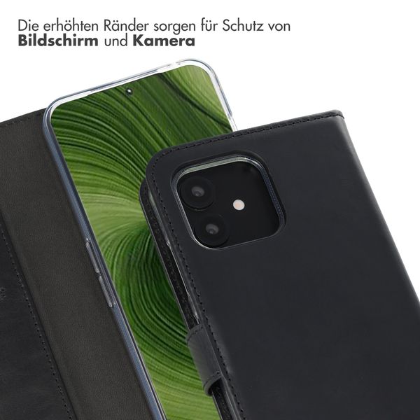 Selencia Echtleder Klapphülle Fairphone 6 / 6+ - Schwarz