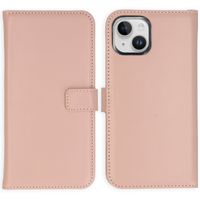 Selencia Echtleder Klapphülle Apple iPhone 15 Plus - Dusty Pink