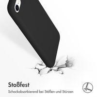 Accezz Liquid Silikoncase Apple iPhone SE (2022 / 2020) / 8 / 7 - Schwarz