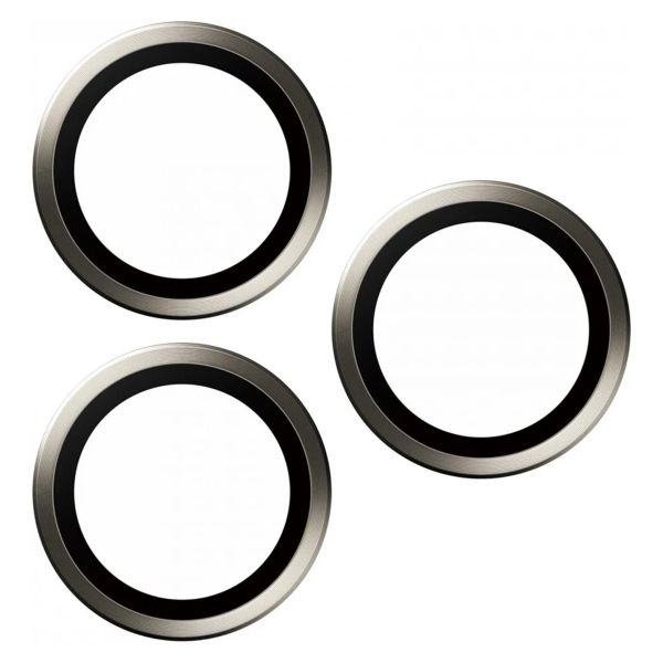 PanzerGlass Hoops Optic Rings Kameraschutz Apple iPhone 15 Pro / 15 Pro Max - Natural Titanium