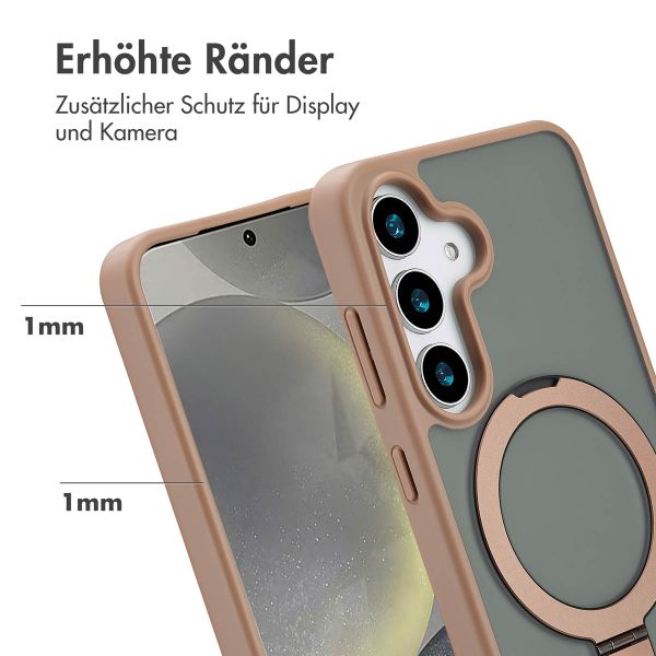 Accezz Ring Stand Backcover mit MagSafe Samsung Galaxy S25 - Braun