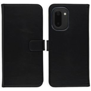 Selencia Echtleder Klapphülle OnePlus 15R - Schwarz