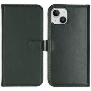 Selencia Echtleder Klapphülle Apple iPhone 15 - Grün