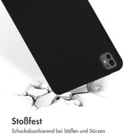 Accezz Liquid Silicone Back Cover mit Stifthalter Apple iPad Pro 11 (2025) M5 / (2024) M4 - Schwarz