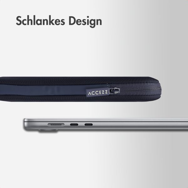 Accezz Laptop Hülle 15-16 Zoll - Laptop Sleeve - Blau