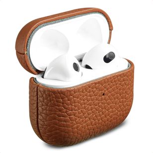 Accezz Echtleder Case  Apple Airpods 3 - Cognac