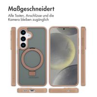 Accezz Ring Stand Backcover mit MagSafe Samsung Galaxy S25 - Braun