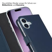 Selencia Echtleder Klapphülle Apple iPhone 17 - Blau