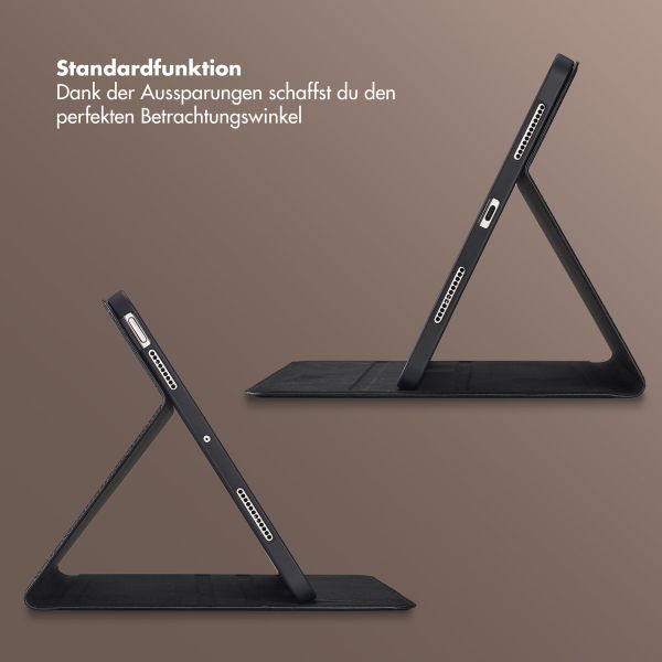 Selencia Riva Klapphülle Apple iPad Air 11 Zoll (2026) M4 / (2025) M3 / (2024) M2 / Air 5 (2022) / Air 4 (2020) - Schwarz