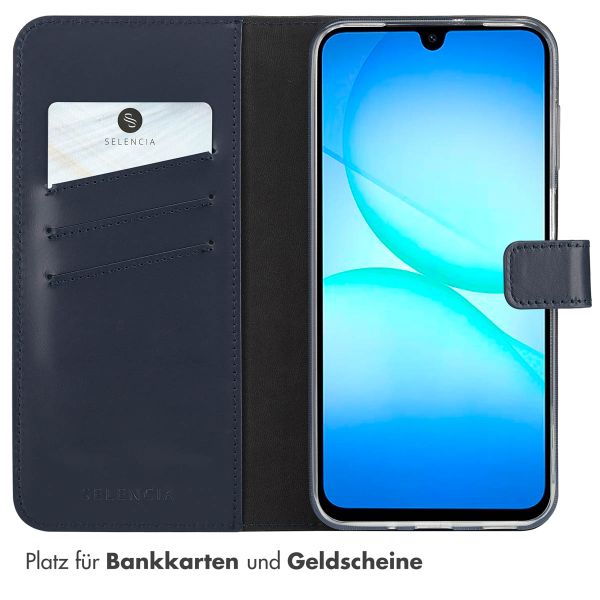 Selencia Echtleder Klapphülle Samsung Galaxy A18 (4G) / A17 (4G/5G) - Blau