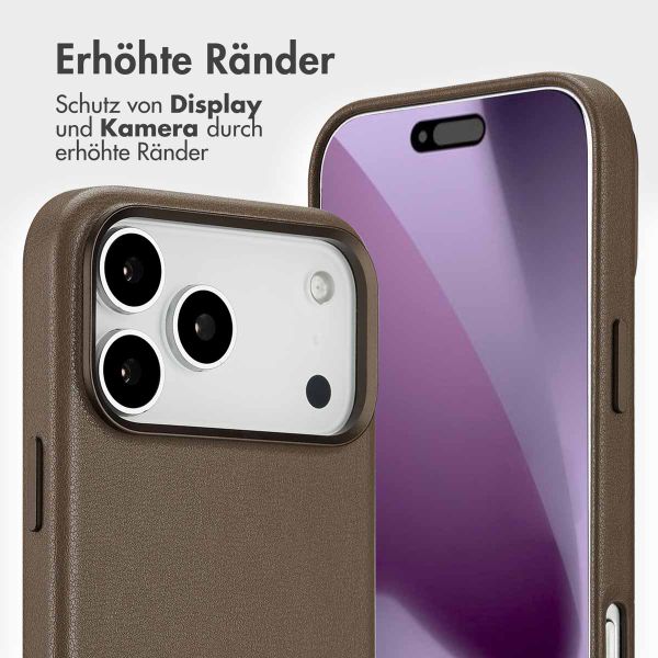 Accezz 2-in-1 Klapphülle aus Leder mit MagSafe Apple iPhone 17 Pro Max - Kaffeebraun