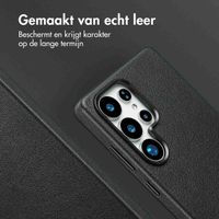Accezz Echtleder Hülle + MagSafe Wallet Samsung Galaxy S25 Ultra - Onyx Black