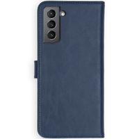 Selencia Echtleder Klapphülle Samsung Galaxy S21 Plus - Blau