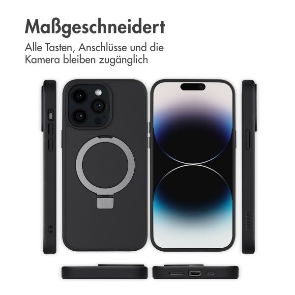 Accezz Ring Stand Backcover mit MagSafe Apple iPhone 14 Pro Max - Schwarz