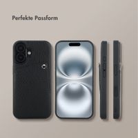 Selencia Riva Back Cover mit Kartenfach Apple iPhone 16 - Schwarz