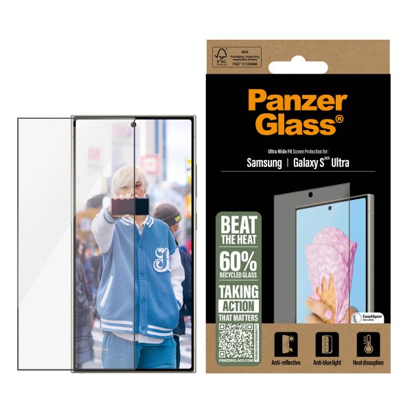 PanzerGlass All-in-One Ultra-Wide antibakterieller Displayschutz Samsung Galaxy S25 Ultra