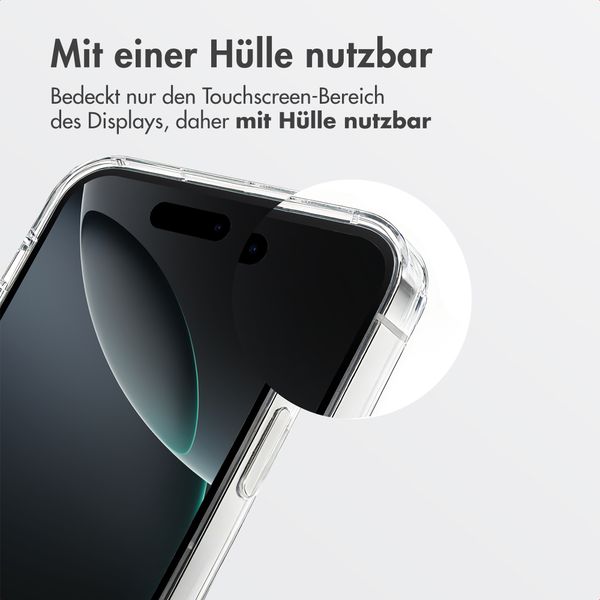 Accezz Sichtschutz-Schutzglas mit Applikator Apple iPhone 16 Pro