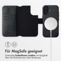 Accezz 2-in-1 Klapphülle aus Leder mit MagSafe Apple iPhone 16 - Onyx Black