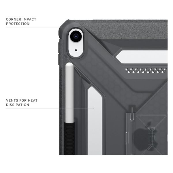 UAG Scout Plus Back Cover mit Ständer Apple iPad 11 (2025) 11 Zoll A16 / iPad 10 (2022) 10.9 Zoll - Ash