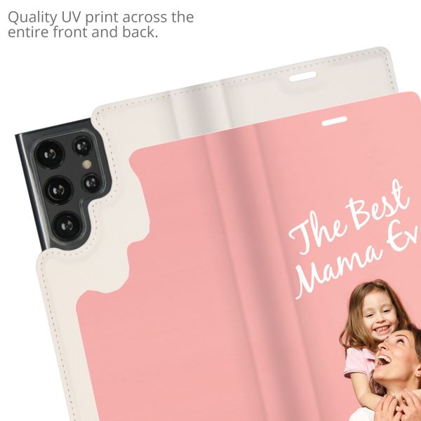 Gestalte deine eigene Compact Gel Klapphülle Samsung Galaxy S22 Ultra - Weiß