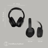Selencia Urban Play Kabellose Kopfhörer - Aktive Geräuschunterdrückung - Mit Aufbewahrungstasche - Midnight Black