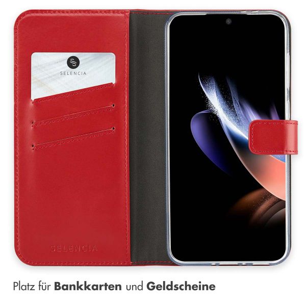 Selencia Echtleder Klapphülle Samsung Galaxy A36 / A56 - Rot