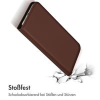Accezz Premium Leather Slim Klapphülle Apple iPhone 14 Pro Max - Braun