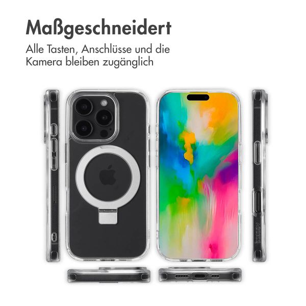Accezz Ring Stand Backcover mit MagSafe Apple iPhone 16 Pro Max - Transparent