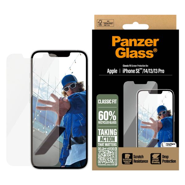 PanzerGlass Antibakterieller Screen Protector Apple iPhone 17e / 16e / 14 / 13 / 13 Pro