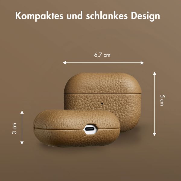 Accezz Echtleder Case  Apple Airpods Pro - Taupe