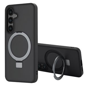 Accezz Ring Stand Backcover mit MagSafe Samsung Galaxy S24 - Schwarz