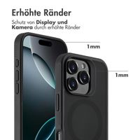 Accezz Rugged Frosted Back Cover mit MagSafe Apple iPhone 16 Pro - Schwarz
