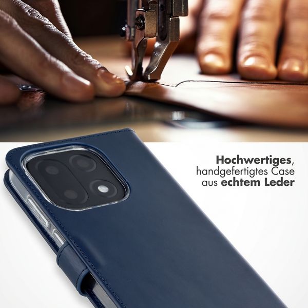 Selencia Echtleder Klapphülle OnePlus 15 - Dunkelblau