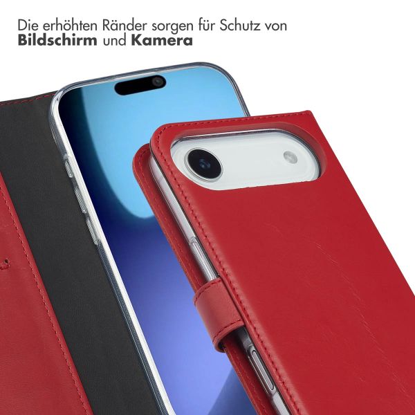 Selencia Echtleder Klapphülle Apple iPhone Air - Rot